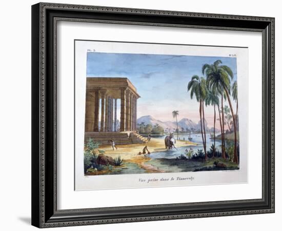 A View of Tinnevelly, India, 1828-Marlet et Cie-Framed Giclee Print