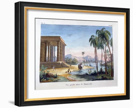 A View of Tinnevelly, India, 1828-Marlet et Cie-Framed Giclee Print