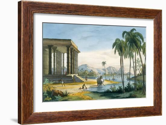 A View of Tinnevely, Illustration from 'L'Inde Francaise', Engraved by Chabrelle, Paris, C.1827-35-M.E. Burnouf-Framed Giclee Print