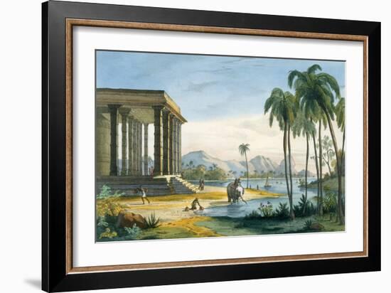 A View of Tinnevely, Illustration from 'L'Inde Francaise', Engraved by Chabrelle, Paris, C.1827-35-M.E. Burnouf-Framed Giclee Print