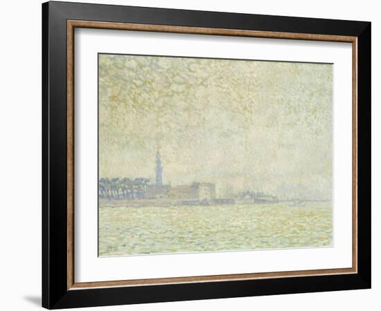 A View of Veere, Misty Morning, 1906-Théo van Rysselberghe-Framed Giclee Print