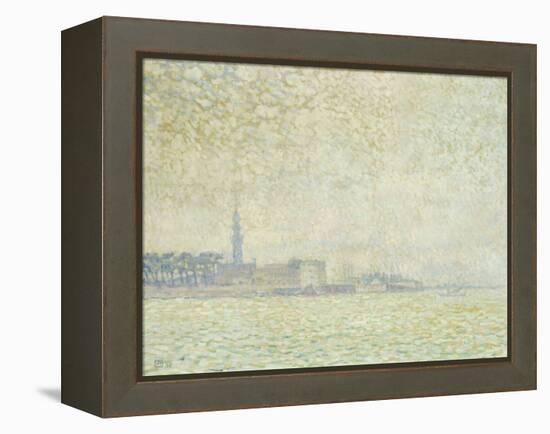 A View of Veere, Misty Morning, 1906-Théo van Rysselberghe-Framed Premier Image Canvas