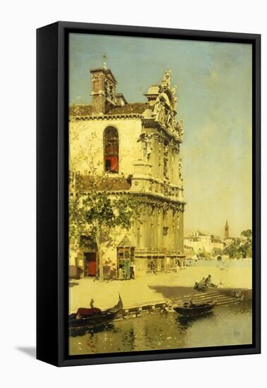 A View of Venice-Martin Rico y Ortega-Framed Premier Image Canvas