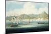 A View of Victoria, Hong Kong with British Ships and Other Vessels-null-Mounted Giclee Print