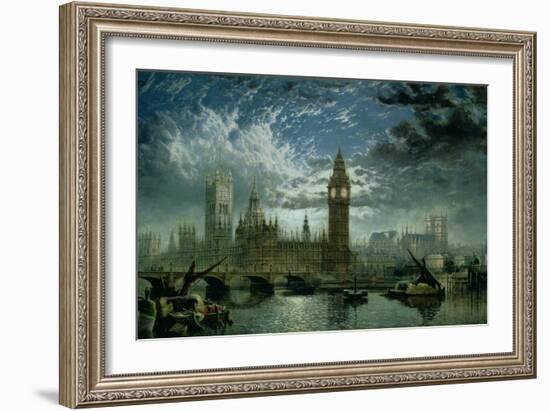 A View of Westminster Abbey and the Houses of Parliament, 1870-John Macvicar Anderson-Framed Giclee Print