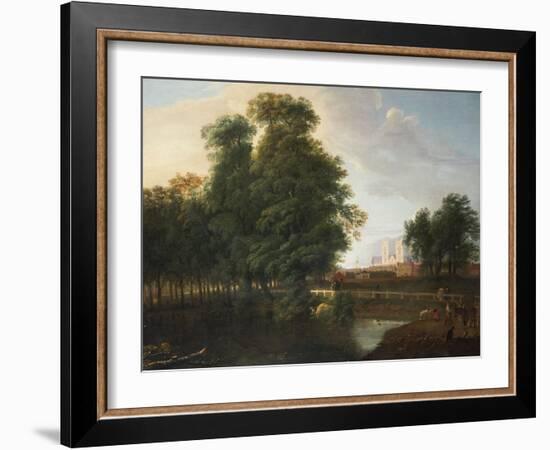 A View of Westminster Abbey, from Rosamund's Pond, St. James's Park-John Inigo Richards-Framed Giclee Print