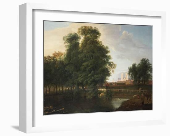 A View of Westminster Abbey, from Rosamund's Pond, St. James's Park-John Inigo Richards-Framed Giclee Print