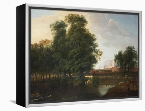 A View of Westminster Abbey, from Rosamund's Pond, St. James's Park-John Inigo Richards-Framed Premier Image Canvas