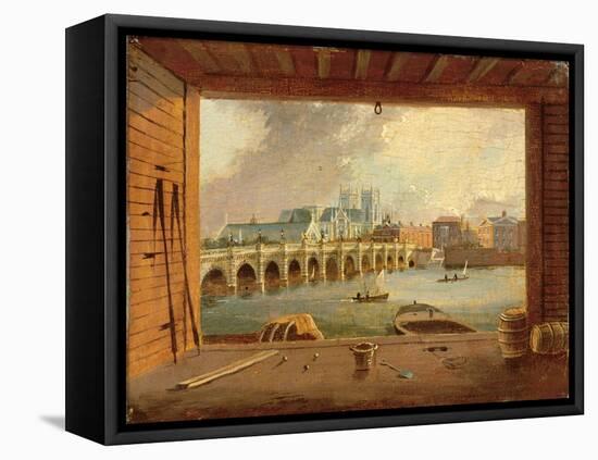 A View of Westminster Bridge (Oil on Panel)-Daniel Turner-Framed Premier Image Canvas