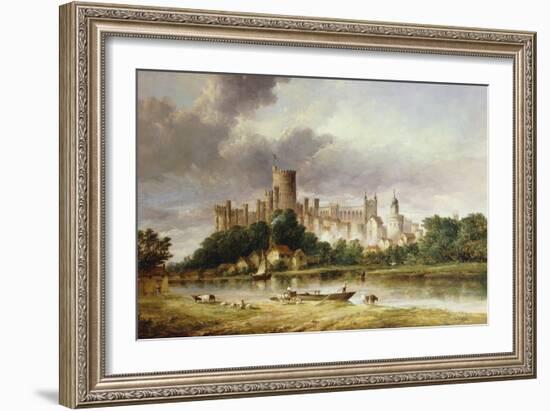 A View of Windsor Castle from the Brocas Meadows-Alfred Vickers-Framed Giclee Print