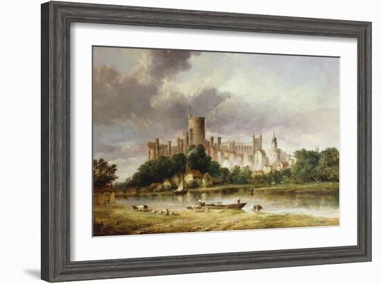 A View of Windsor Castle from the Brocas Meadows-Alfred Vickers-Framed Giclee Print