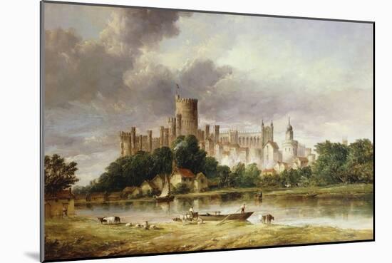 A View of Windsor Castle from the Brocas Meadows-Alfred Vickers-Mounted Giclee Print