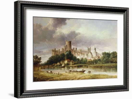 A View of Windsor Castle from the Brocas Meadows-Alfred Vickers-Framed Giclee Print