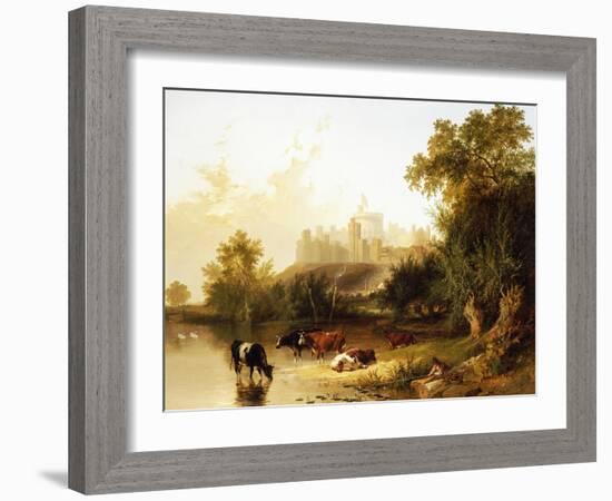 A View of Windsor Castle from the Thames-Henry John Boddington-Framed Giclee Print