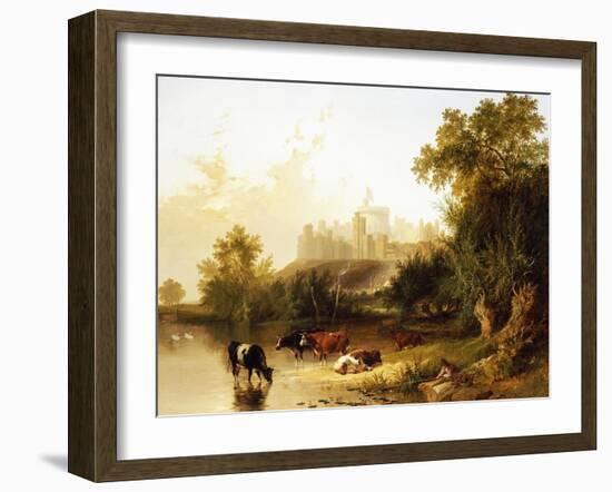 A View of Windsor Castle from the Thames-Henry John Boddington-Framed Giclee Print