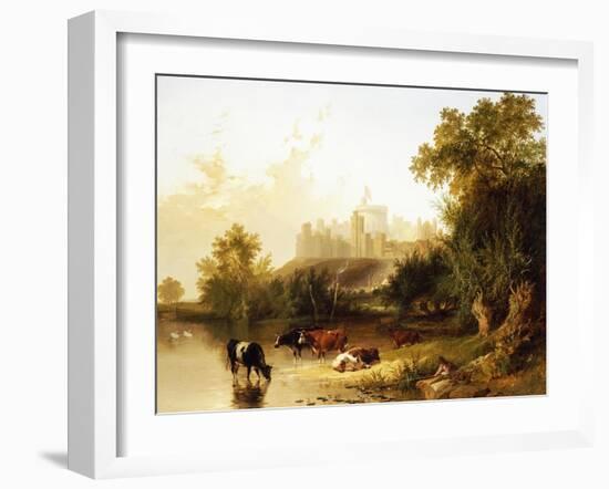 A View of Windsor Castle from the Thames-Henry John Boddington-Framed Giclee Print