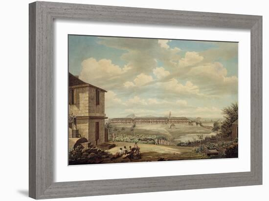 A View on the Island of Antigua: the English Barracks and St. John's Church Seen from the Hospital-Thomas Hearne-Framed Giclee Print