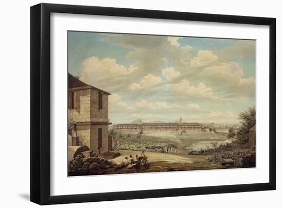 A View on the Island of Antigua: the English Barracks and St. John's Church Seen from the Hospital-Thomas Hearne-Framed Giclee Print