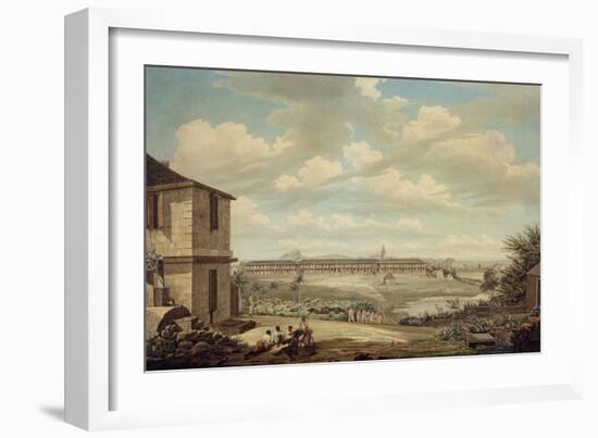A View on the Island of Antigua: the English Barracks and St. John's Church Seen from the Hospital-Thomas Hearne-Framed Giclee Print