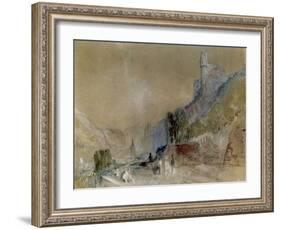 A View on the Rhine-J^ M^ W^ Turner-Framed Giclee Print