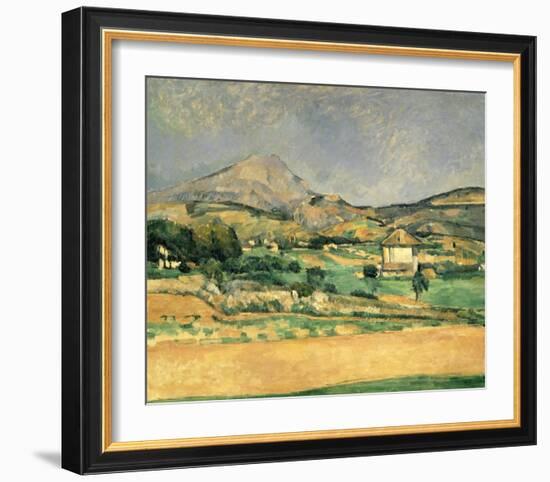 A View Over Mont St. Victoire-Paul Cézanne-Framed Art Print