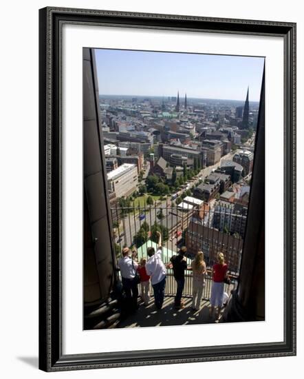 A View Over the City from Michaeliskirche, Hamburg, Germany-Yadid Levy-Framed Photographic Print