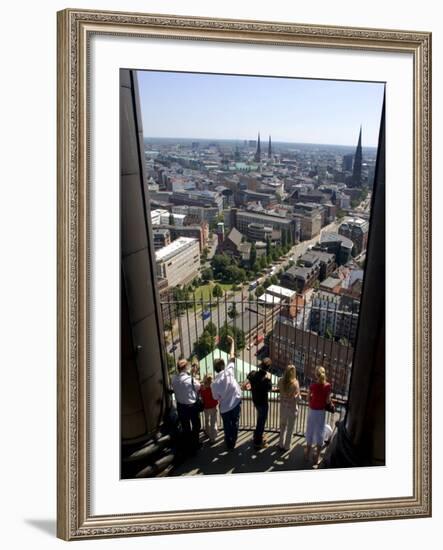 A View Over the City from Michaeliskirche, Hamburg, Germany-Yadid Levy-Framed Photographic Print