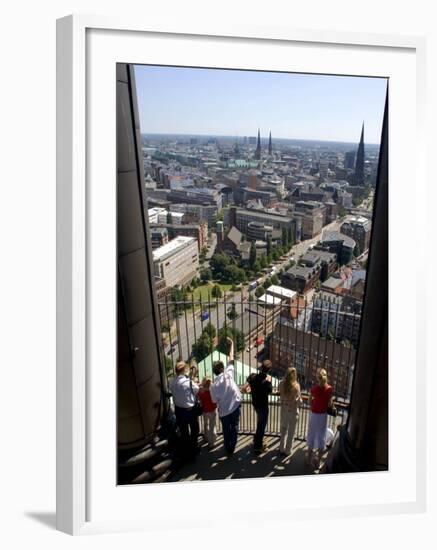 A View Over the City from Michaeliskirche, Hamburg, Germany-Yadid Levy-Framed Photographic Print