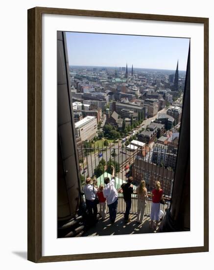 A View Over the City from Michaeliskirche, Hamburg, Germany-Yadid Levy-Framed Photographic Print