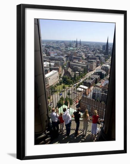 A View Over the City from Michaeliskirche, Hamburg, Germany-Yadid Levy-Framed Photographic Print