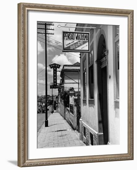 A View Showing a Typical Street in Sao Paulo-John Phillips-Framed Premium Photographic Print