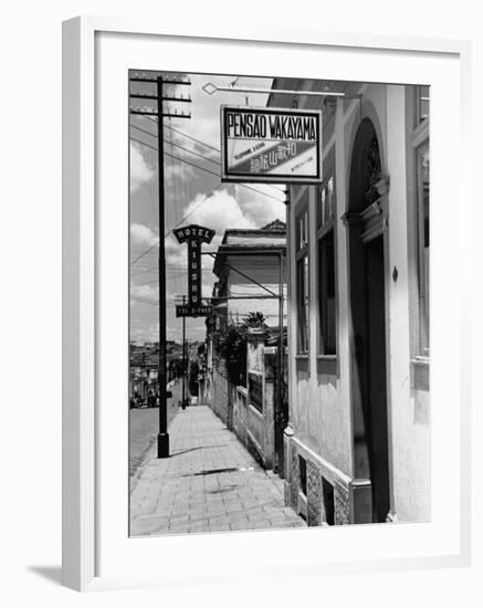 A View Showing a Typical Street in Sao Paulo-John Phillips-Framed Premium Photographic Print