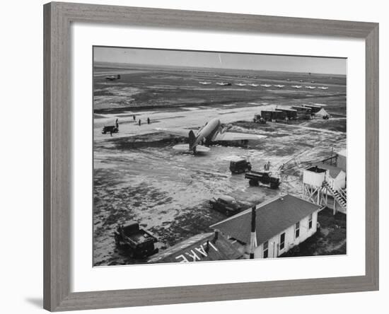 A View Showing Navy Dive Bomber Squadrons at Lake Charles Airport-Dmitri Kessel-Framed Premium Photographic Print