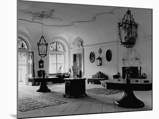 A View Showing the Entrance Hall at Leopoldskron, the Home of Max Reinhardt-John Phillips-Mounted Premium Photographic Print