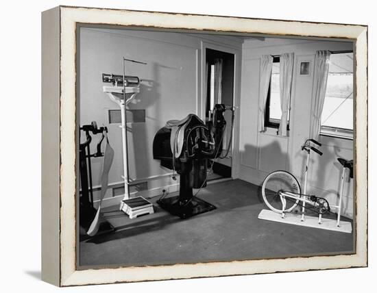 A View Showing the Exercise Room on President Rafael L. Trujillo's Yacht "Ramfis"-Thomas D^ Mcavoy-Framed Premier Image Canvas