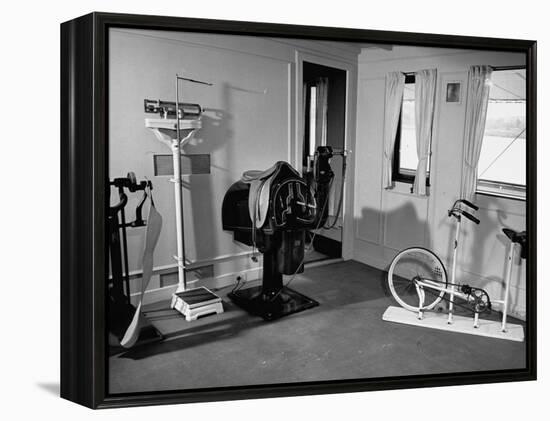 A View Showing the Exercise Room on President Rafael L. Trujillo's Yacht "Ramfis"-Thomas D^ Mcavoy-Framed Premier Image Canvas