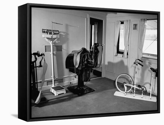 A View Showing the Exercise Room on President Rafael L. Trujillo's Yacht "Ramfis"-Thomas D^ Mcavoy-Framed Premier Image Canvas