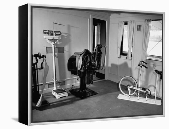 A View Showing the Exercise Room on President Rafael L. Trujillo's Yacht "Ramfis"-Thomas D^ Mcavoy-Framed Premier Image Canvas