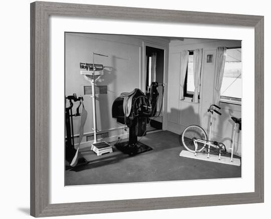 A View Showing the Exercise Room on President Rafael L. Trujillo's Yacht "Ramfis"-Thomas D^ Mcavoy-Framed Premium Photographic Print