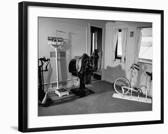 A View Showing the Exercise Room on President Rafael L. Trujillo's Yacht "Ramfis"-Thomas D^ Mcavoy-Framed Premium Photographic Print