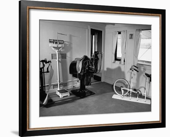 A View Showing the Exercise Room on President Rafael L. Trujillo's Yacht "Ramfis"-Thomas D^ Mcavoy-Framed Premium Photographic Print