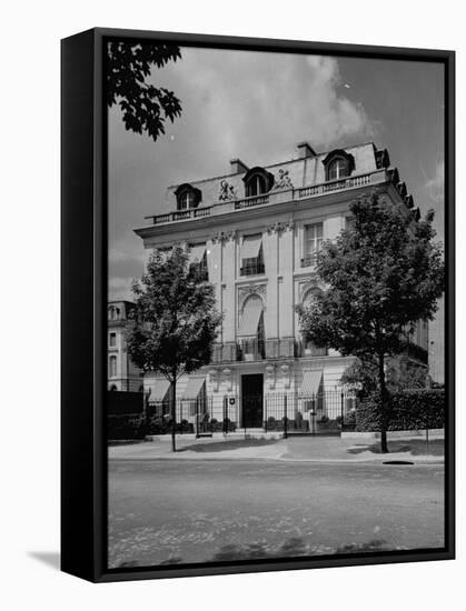 A View Showing the Exterior of the Duke and Duchess of Windsor's New Home-William Vandivert-Framed Premier Image Canvas