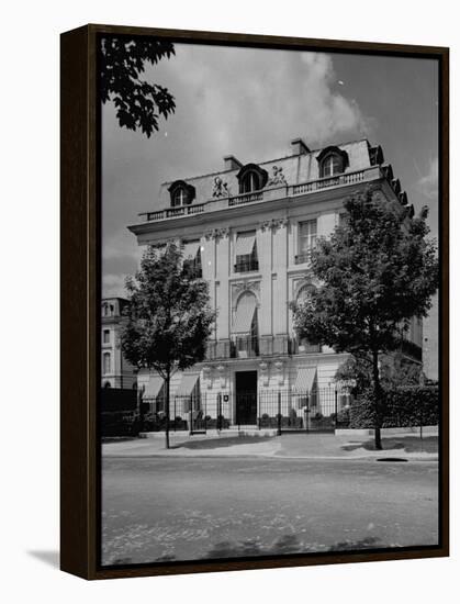 A View Showing the Exterior of the Duke and Duchess of Windsor's New Home-William Vandivert-Framed Premier Image Canvas