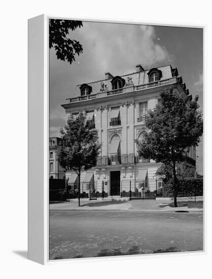 A View Showing the Exterior of the Duke and Duchess of Windsor's New Home-William Vandivert-Framed Premier Image Canvas