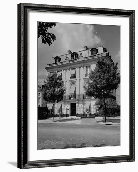 A View Showing the Exterior of the Duke and Duchess of Windsor's New Home-William Vandivert-Framed Premium Photographic Print