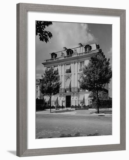 A View Showing the Exterior of the Duke and Duchess of Windsor's New Home-William Vandivert-Framed Premium Photographic Print