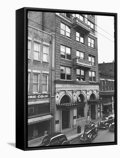 A View Showing the Exterior of the North Carolina Mutual Life Insurance Co-Thomas D^ Mcavoy-Framed Premier Image Canvas