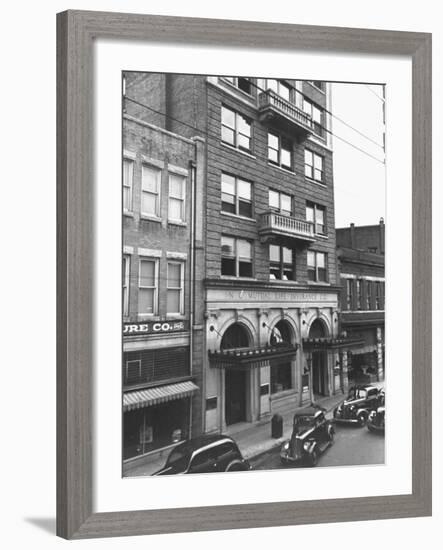 A View Showing the Exterior of the North Carolina Mutual Life Insurance Co-Thomas D^ Mcavoy-Framed Premium Photographic Print