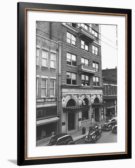 A View Showing the Exterior of the North Carolina Mutual Life Insurance Co-Thomas D^ Mcavoy-Framed Premium Photographic Print