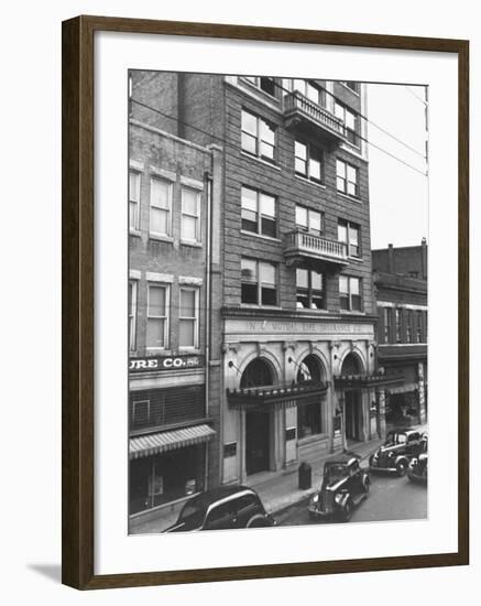 A View Showing the Exterior of the North Carolina Mutual Life Insurance Co-Thomas D^ Mcavoy-Framed Premium Photographic Print
